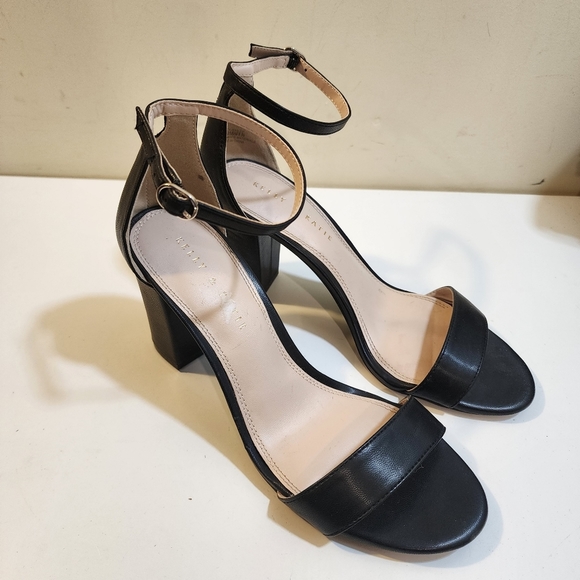 Kelly and Katie women's black block heels open toe strappy sandals size… - Picture 3 of 12